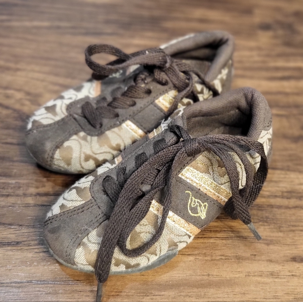 Baby Phat Elisa Jaquard Brown And Tan Toddler Sneakers Size 9